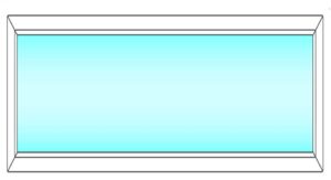 100x30 cm Fix Felülvilágító Víztiszta üveg